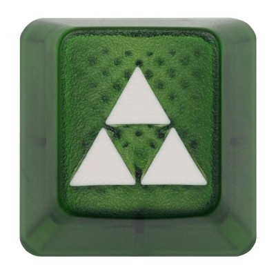 KeyPop Translucent Triforce Keycap (White on Green)